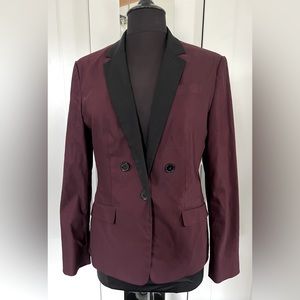 Express Blazer Mulberry Purple with Black Lapels